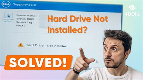 fix hard drive not installed